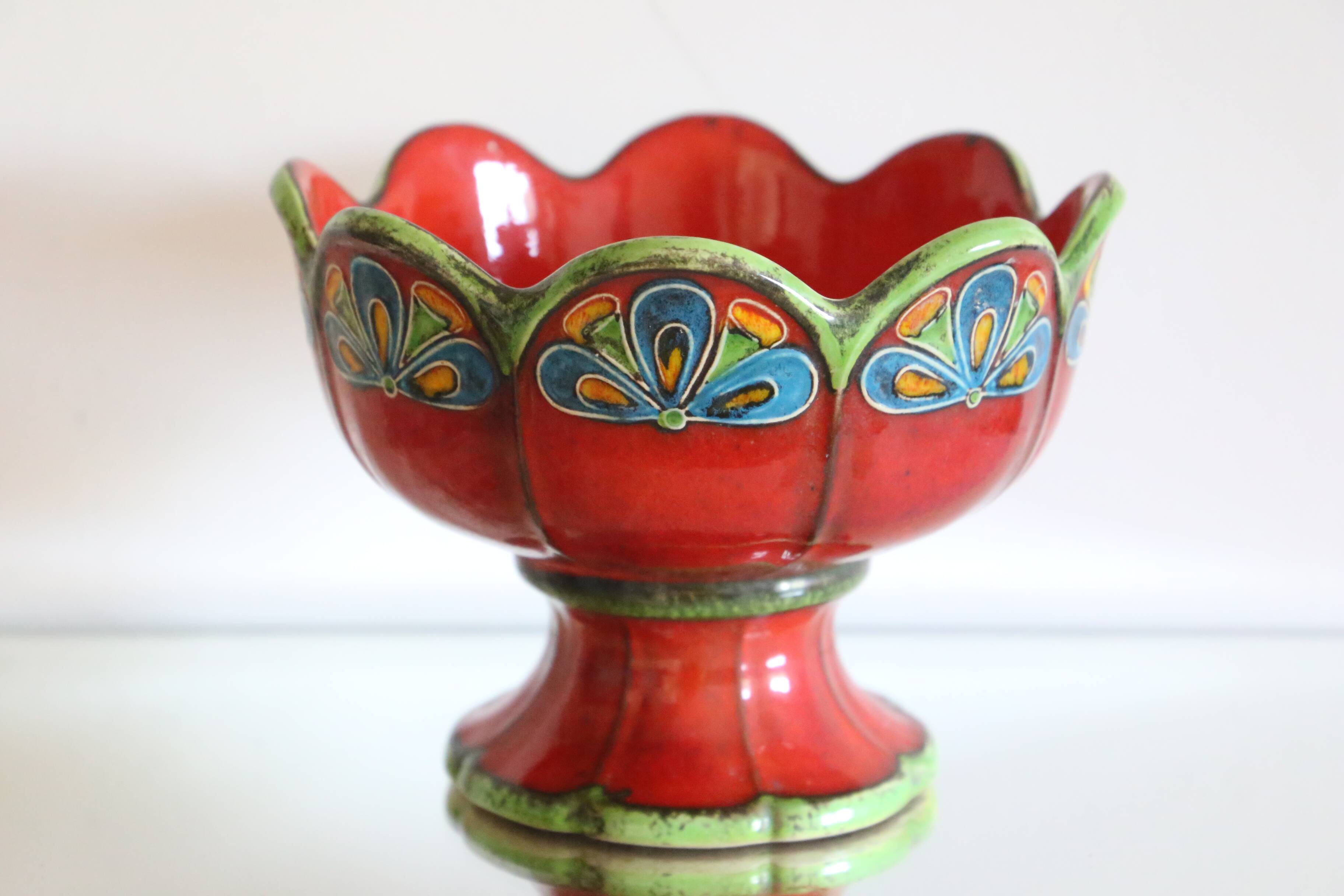 Coupe sur pied, pan keramik, allemand