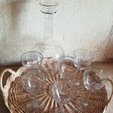 Service à liqueur ciselé vintage