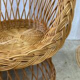 Vintage wicker armchair