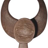 African wooden mask, symbolising a buffalo, Nigeria, 25x36cm