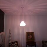 Vintage pendant lamp in pink glass