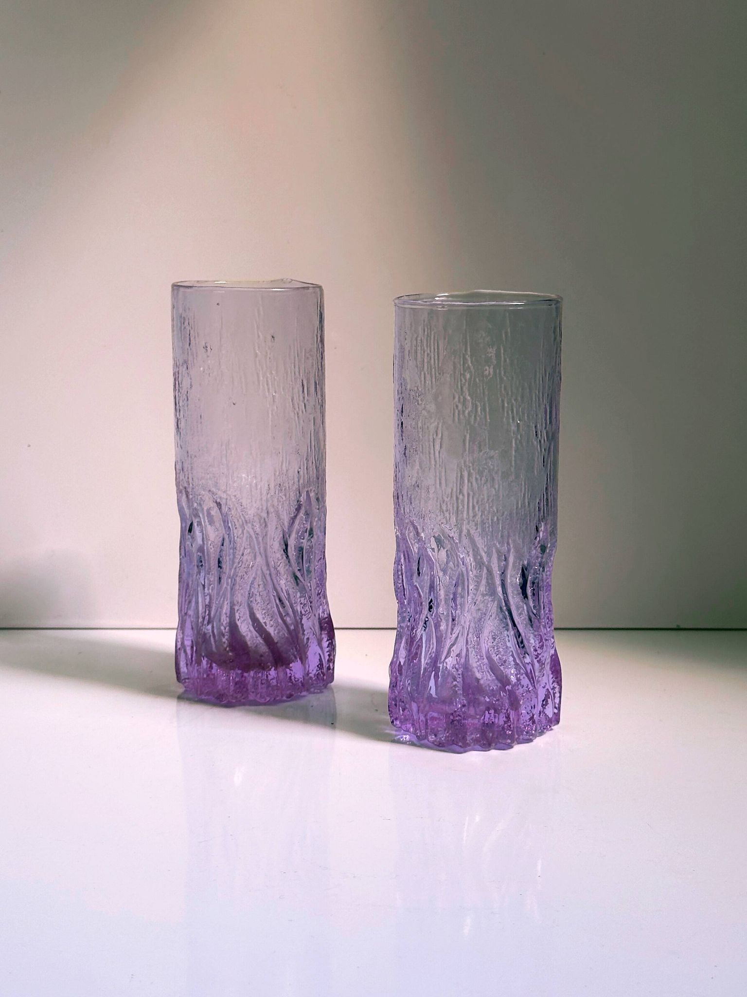 6 verres à long drink Alexandrite - Italie des années 1970