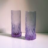 6 Alexandrite Longdrink Glasses - Space Age 1970s Italy