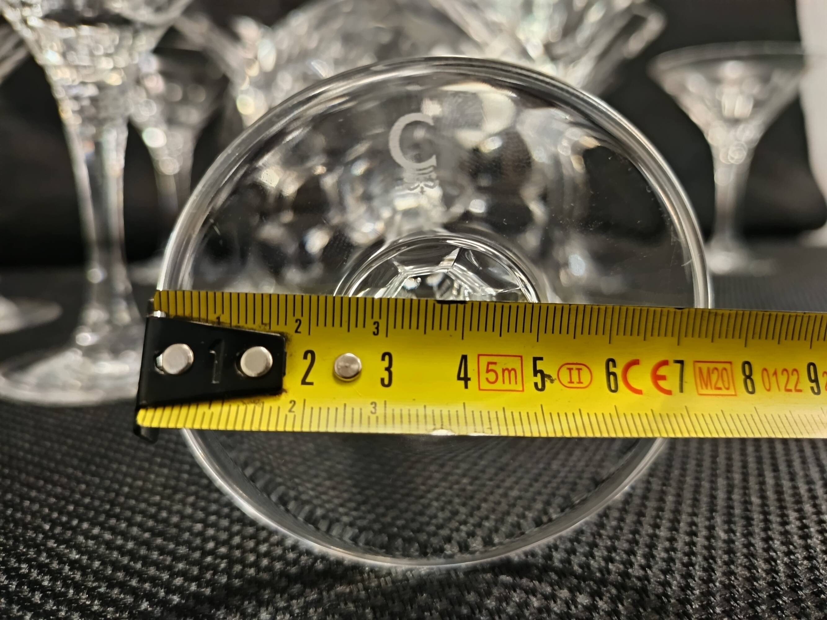 Set of Twelve Crystal Martini Glasses by Christinenhutte, Germany