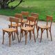 Set of 6 Baumann bistro chairs from the 50s stamp with iron