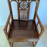 Pair of Chinese bamboo armchairs