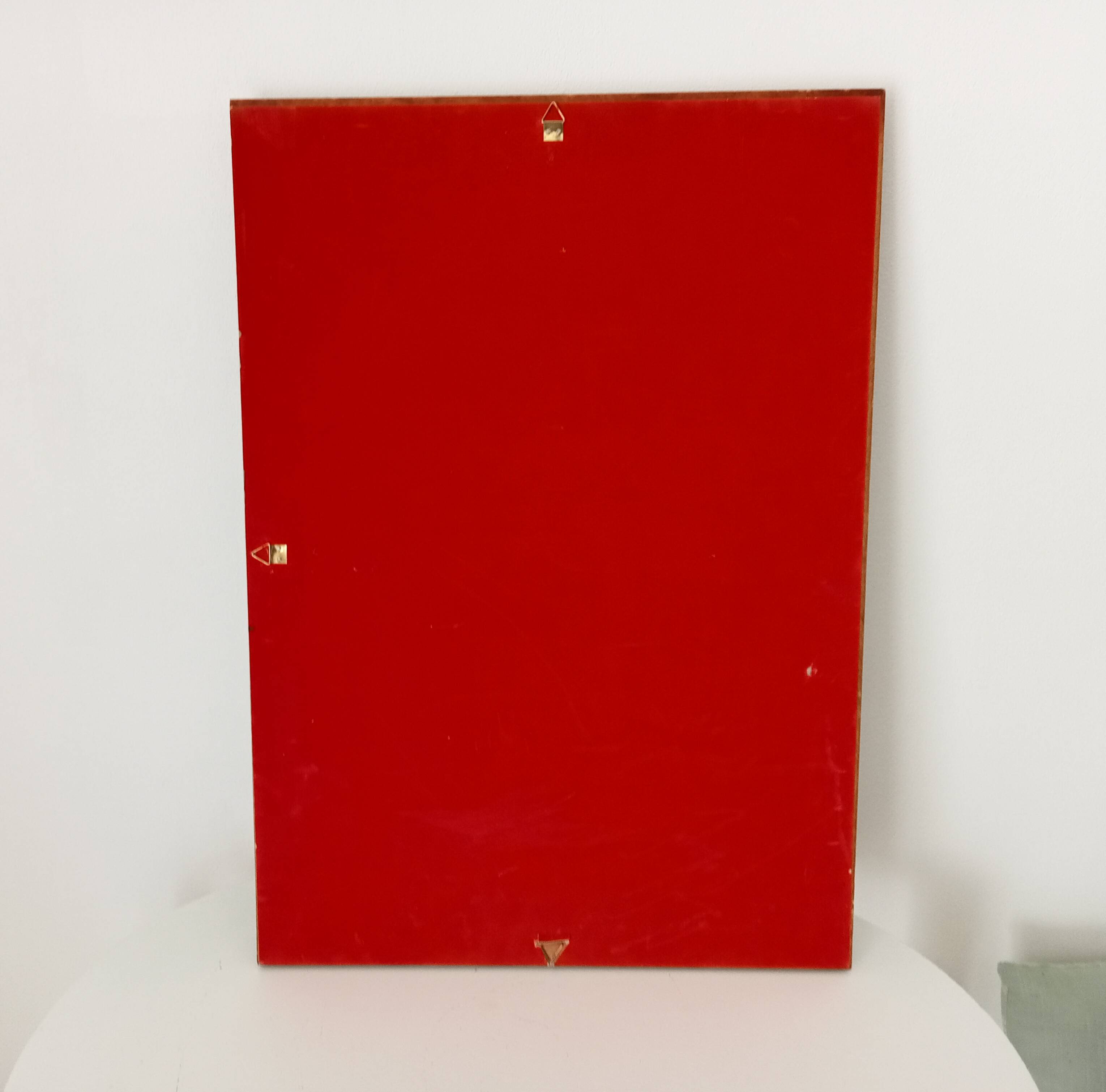 Vintage Italian mirror, beveled glass, 1960s