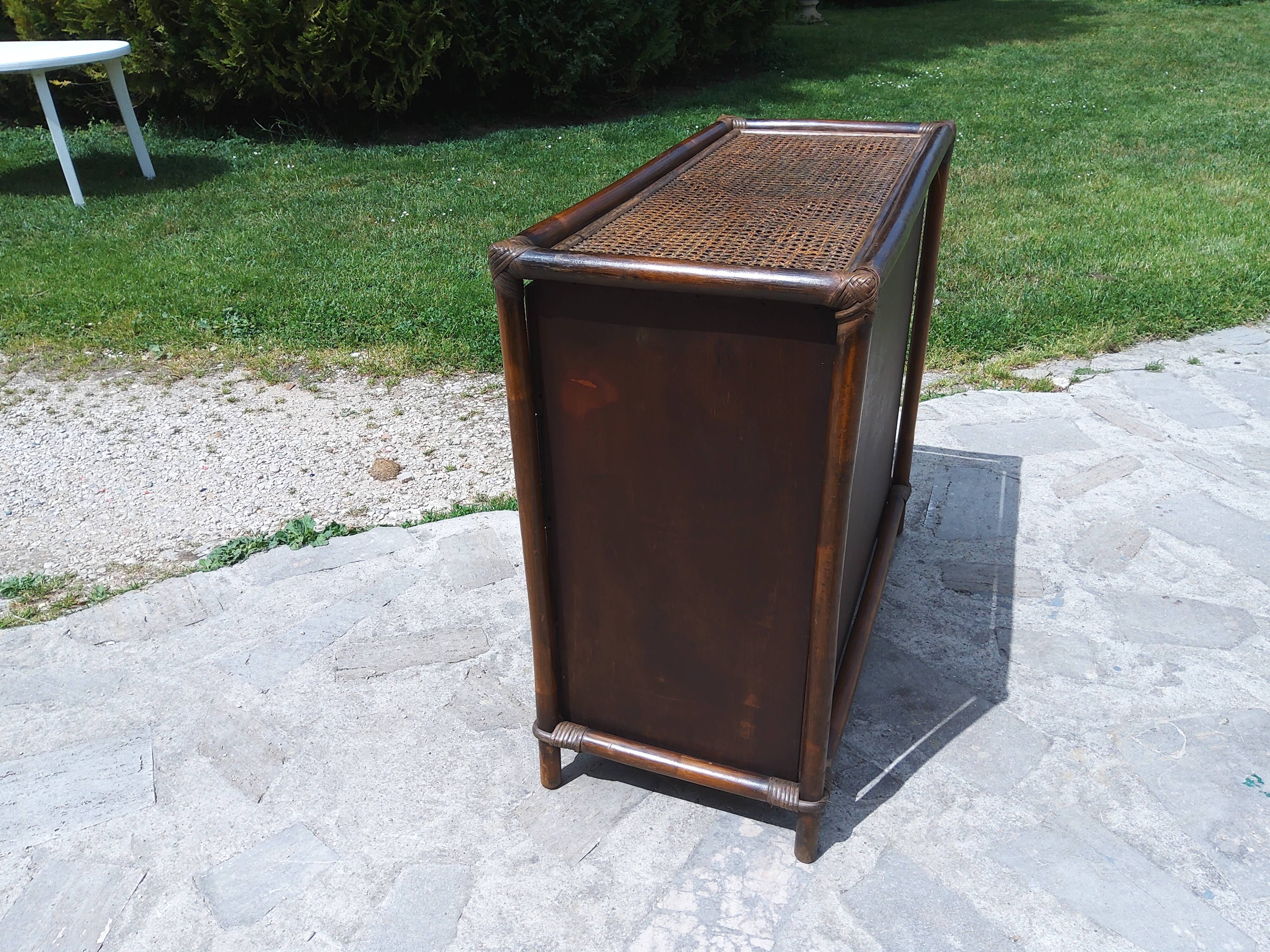 Rattan chest of drawers