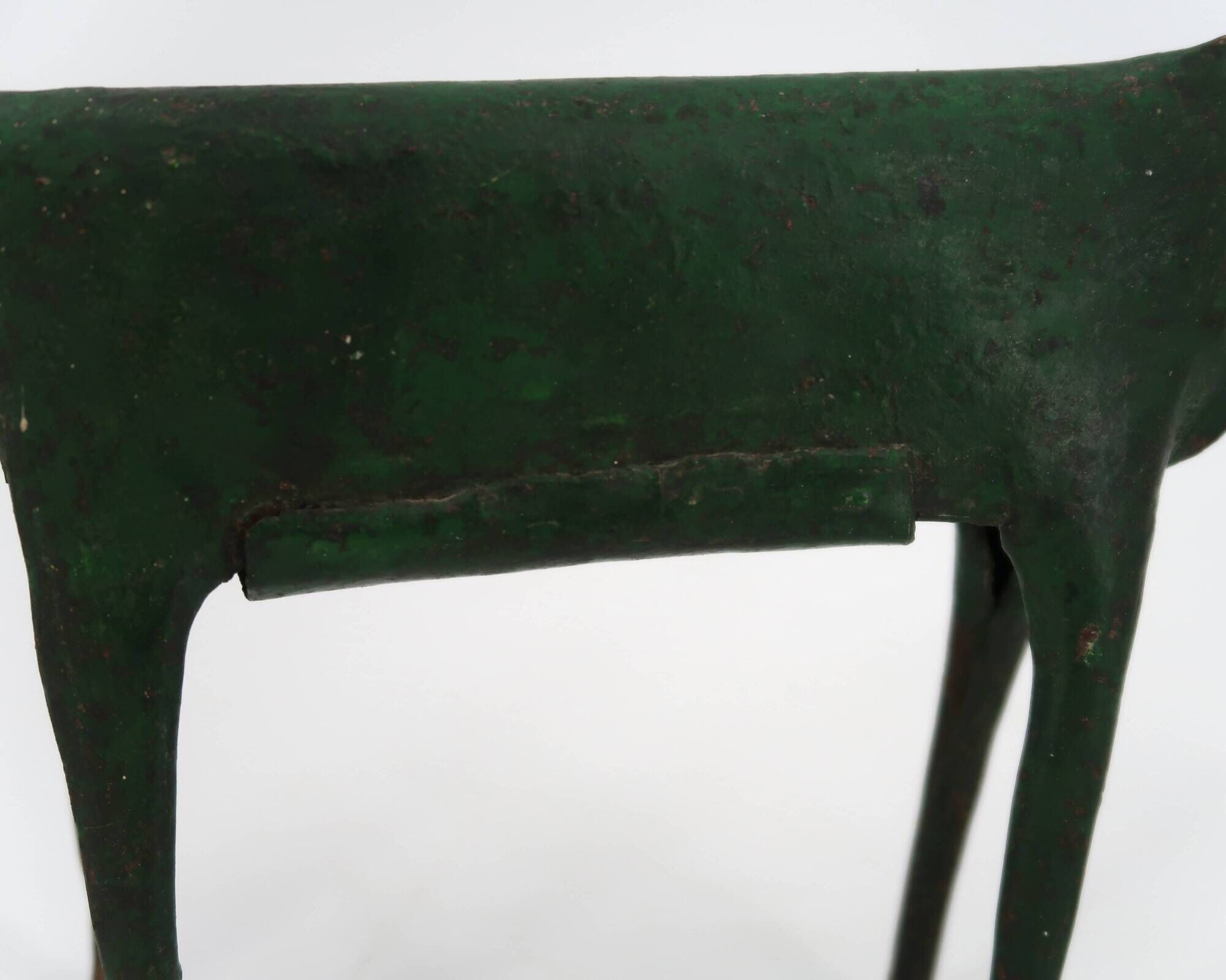 Sculpture of a dark green patinated metal horse, 1980s.