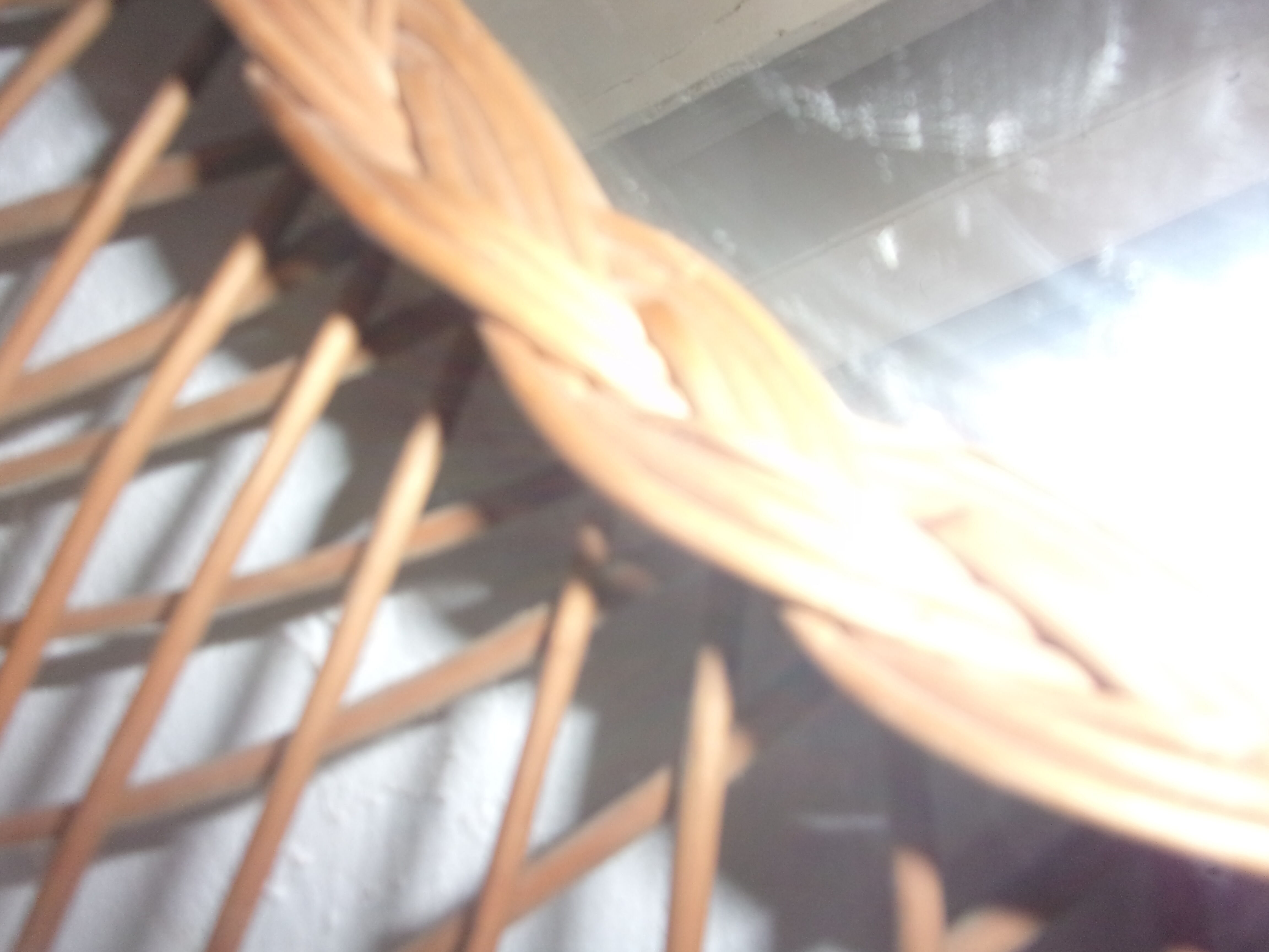 Vintage wicker sun mirror 58cm
