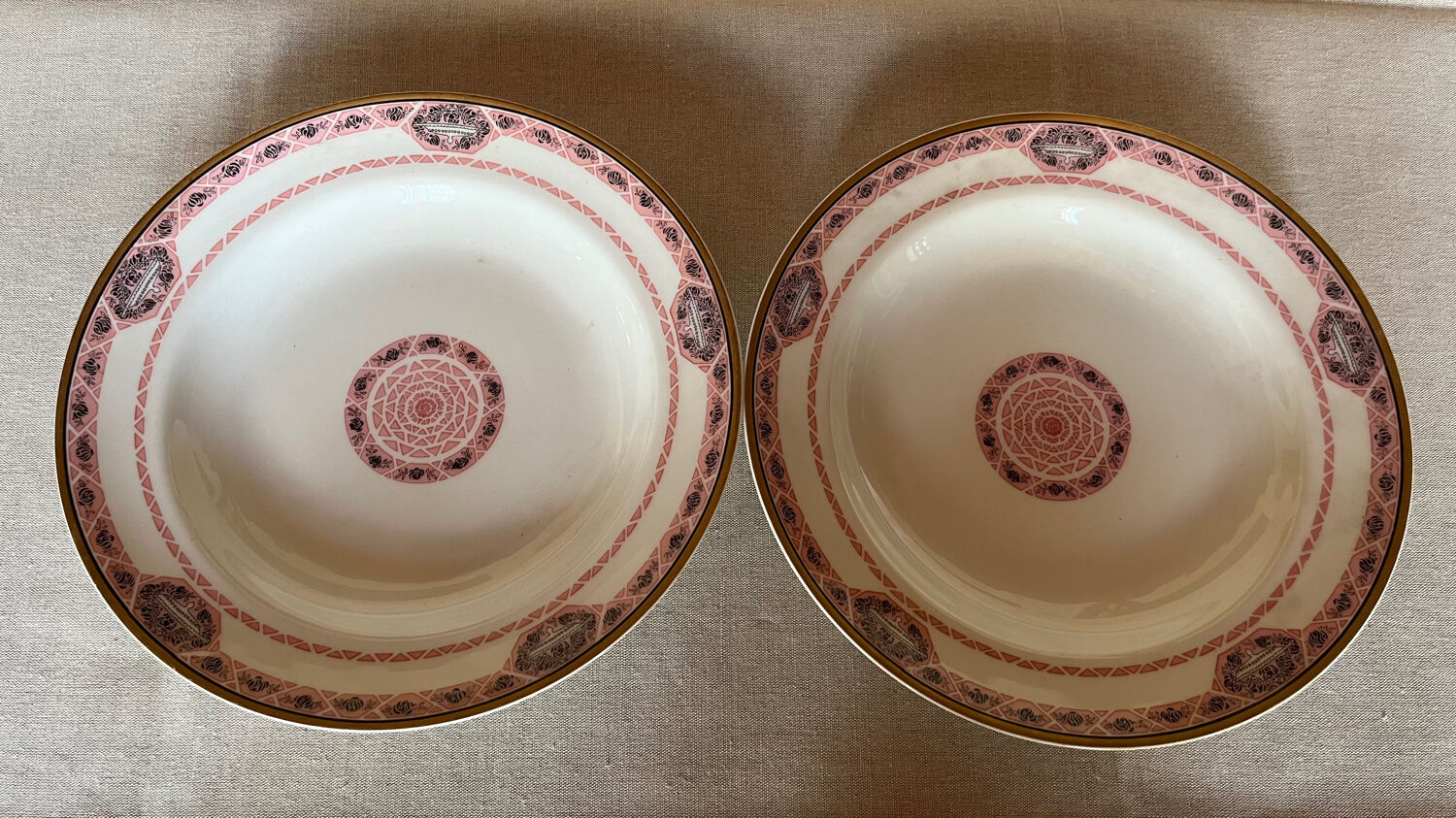 Pair of old Haviland porcelain plates