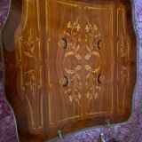 Marquetry serving table