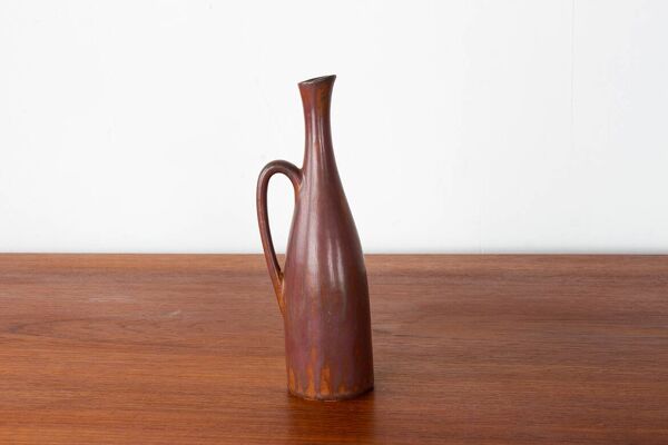 Vase en céramique émaillée marrons par Gunnar Nylund pour Rörstrand.