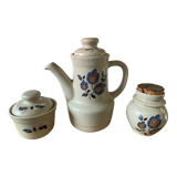 Teapot, sugar bowl and coffee pot