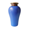 Blue vase in vintage earthenware, 80s