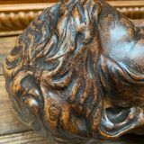 Buste ancien en bois l’enfant rieur de Donatello