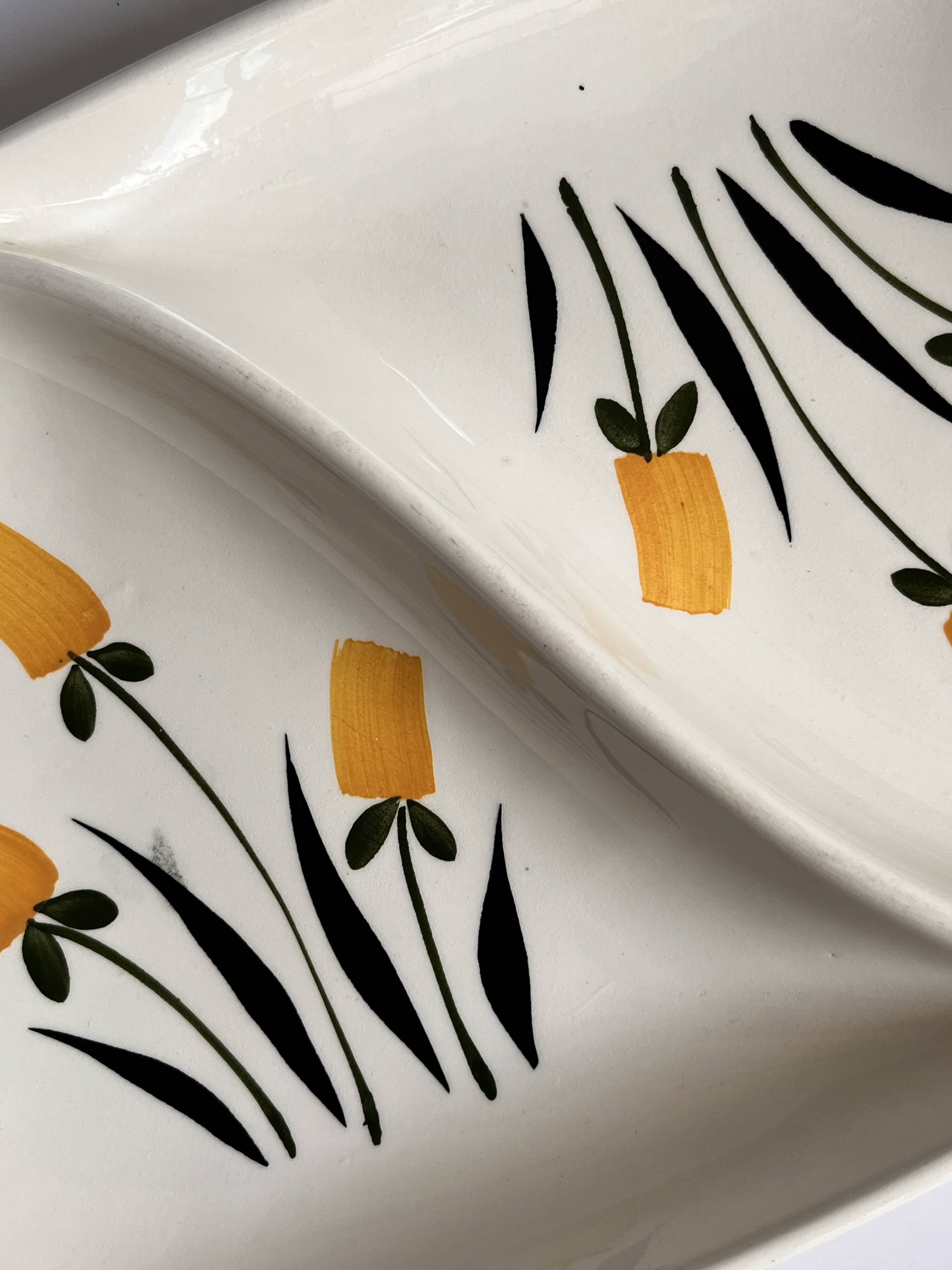 Vintage floral plate
