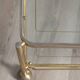Vintage 1970s gold-plated metal and glass coffee table, designed by Allegri