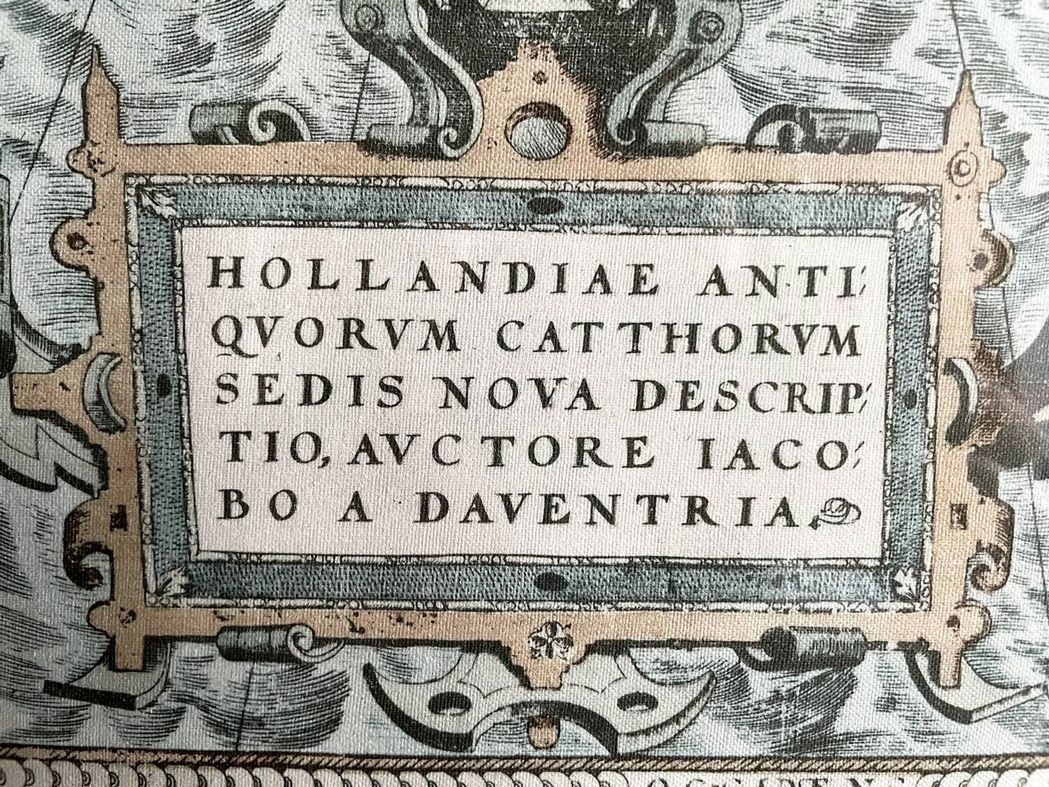 Framed Map of the Netherlands from the Theatrum Orbis Terrarum by Abraham Ortelius (1570)