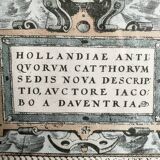 Framed Map of the Netherlands from the Theatrum Orbis Terrarum by Abraham Ortelius (1570)