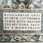 Framed Map of the Netherlands from the Theatrum Orbis Terrarum by Abraham Ortelius (1570)
