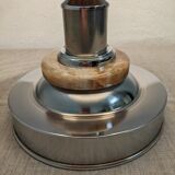 Living room lamp in onyx and chrome metal of the 70s