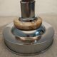 Living room lamp in onyx and chrome metal of the 70s
