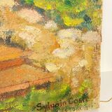 Dans l'huile sur toile du XXe siècle de Sylvain Coste "L'escalier de la bastide"