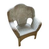 Fauteuil rotin blanc