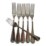 6 Fourchettes De Table En Métal Argenté Boulenger