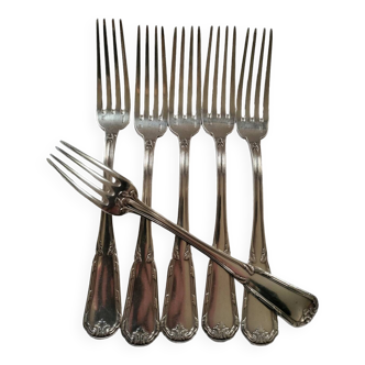 6 Boulenger Silver Metal Table Forks