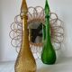 Carafe Empoli amber relief diamond tips