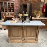 Solid oak bar counter