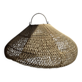Suspension or rattan lampshade in the shape of a cloud or flattened bubble D60 H35