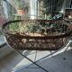 Rattan baby bassinet + stand