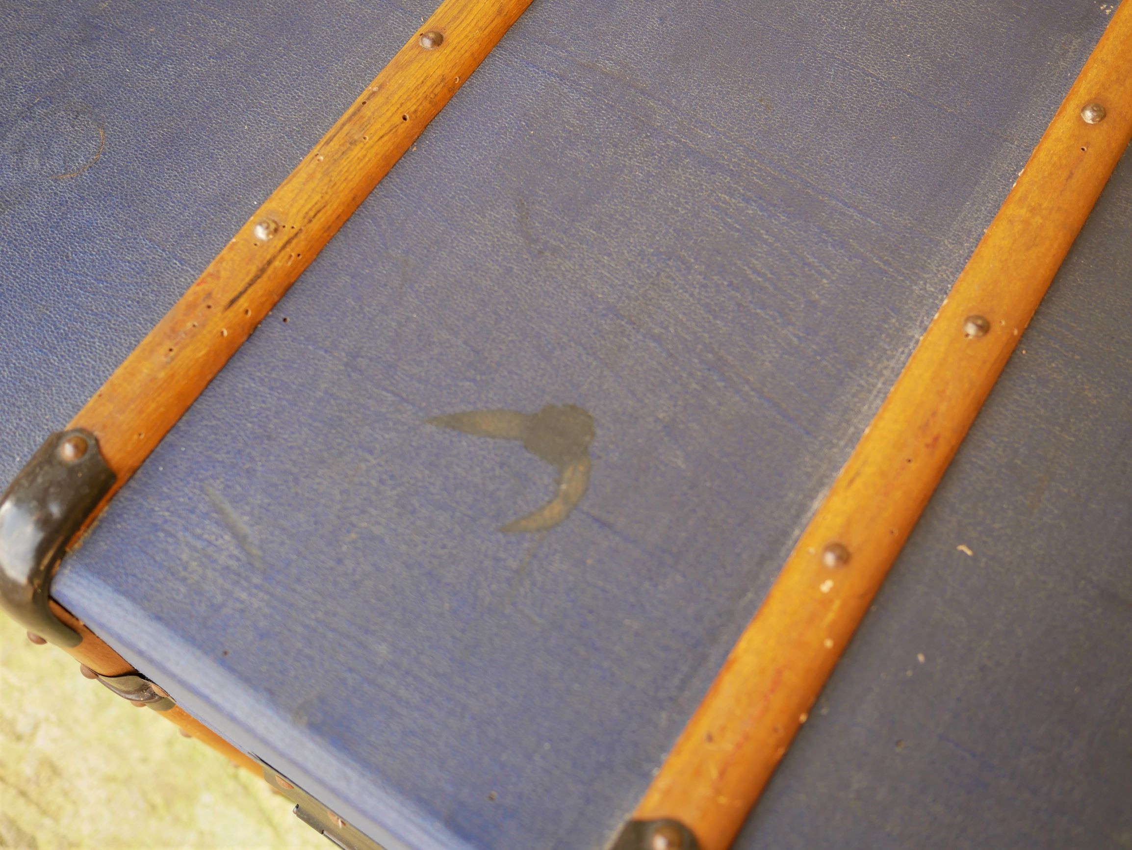 Blue vintage trunk