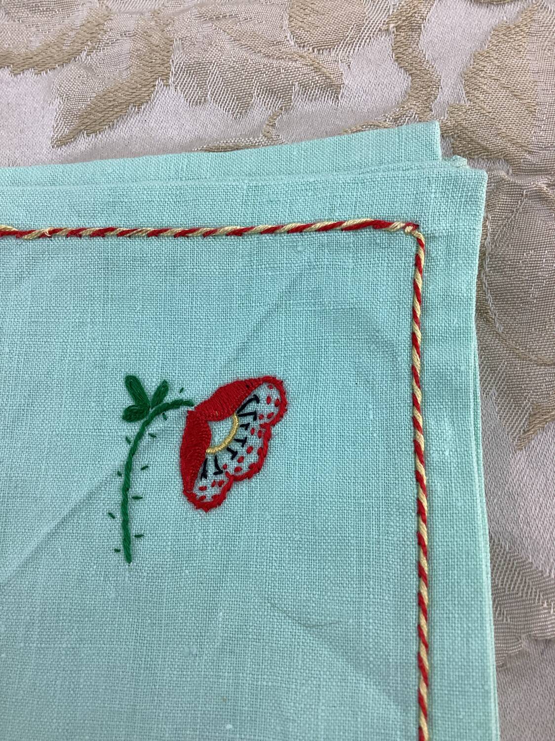 6 Antique tea towels
