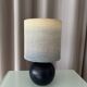Vintage Mid-Century Studio Pottery Table Lamp – Signed JM – Blue Stoneware