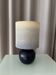 Vintage Mid-Century Studio Pottery Table Lamp – Signed JM – Blue Stoneware
