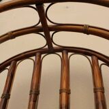 Bookcase in rattan and canning