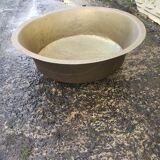 Hammered brass basin