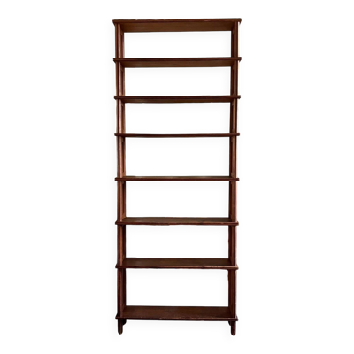 Bibliothèque 8 étagères en bois foncé