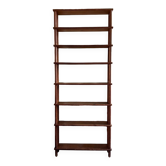 Library with 8 dark wood shelves