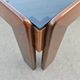 MCM coffee table in walnut and smoked glass by Afra and Tobia Scarpa, 1960s