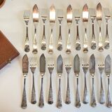 PLATIL 12 Couverts à Poisson  Métal Argenté