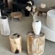 Oblong white vase H:20cm