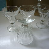 Lot of 6 crystal glasses