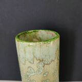 Pale green ceramic roller vase
