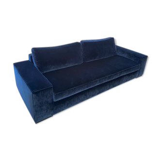 Velvet midnight blue sofa