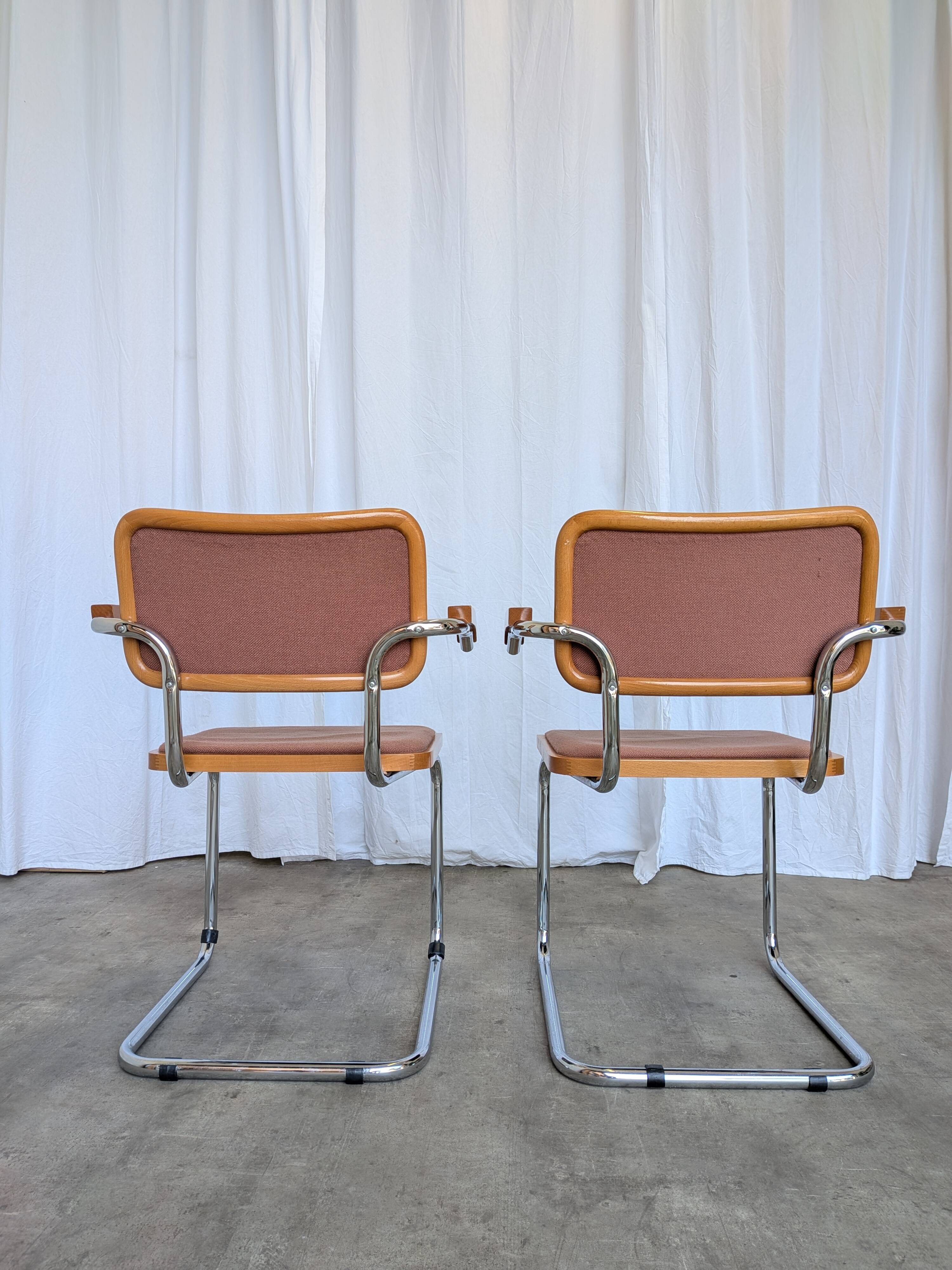 Set of 6 Vintage Cesca Chair by Bene Austria 1970s / Mid Century Chrome Din
